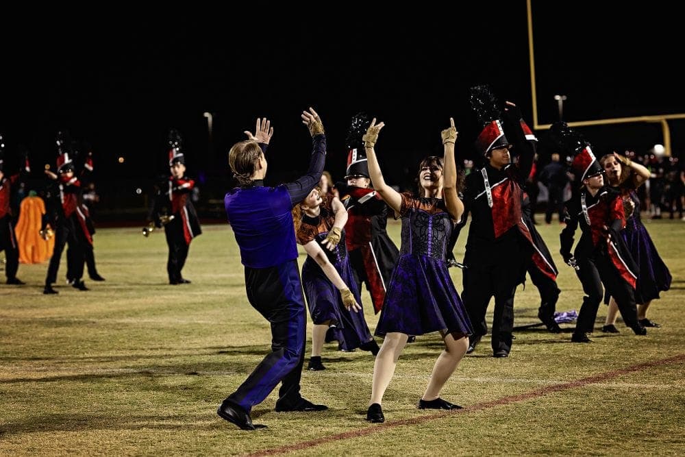 Desert Ridge marching band on Senior Night