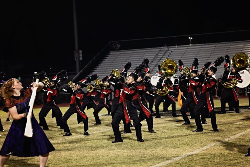 Desert Ridge marching band on Senior Night