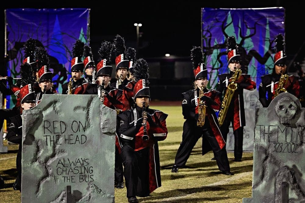 Desert Ridge marching band on Senior Night