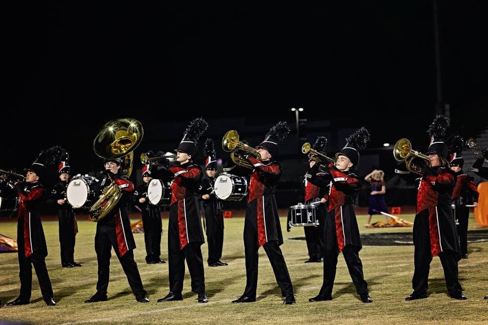 Desert Ridge marching band on Senior Night